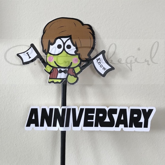 Star Wars Leia Han Solo Keroppi Pikki I Love You I Know Cake Topper Anniversary - Picture 3 of 12
